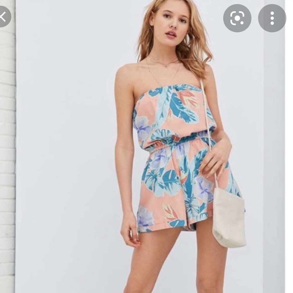 Urban Outfitters Blue Hawaiian Romper